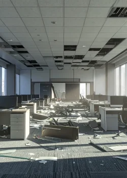 Visuel bureau sinistré